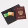 Cover for passport, burgundy color