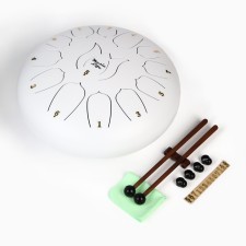 Musical instrument glucophone, white, 13 petals, 30 cm