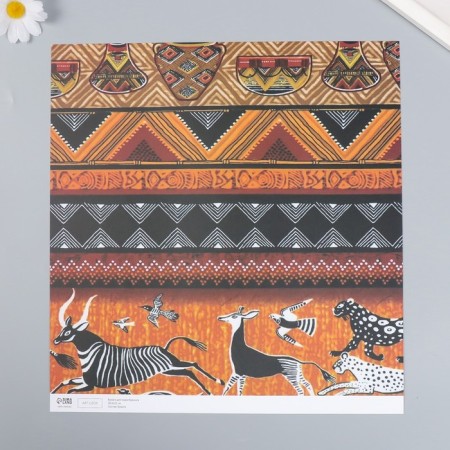 Scrapbooking "Africa" ​​density 180 g 30.5x32 cm-1