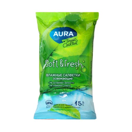 Wet Aura Tropic Cocktail Refreshes, 10 packages of 15 pcs-3