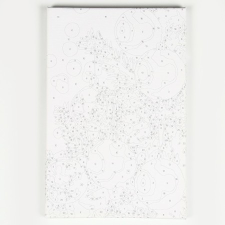 New Year's picture on numbers on a canvas with a subframe and a new year! Christmas tree decorations ", 20 x 30 cm-1