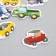 Decor for creativity EVA "Cars" set of 14 pcs 10x13 cm