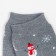 Terry socks female, gray/snowman color, size 23-25