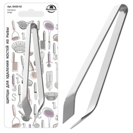 Forceps for removing bones from a multidone fish, stainless steel