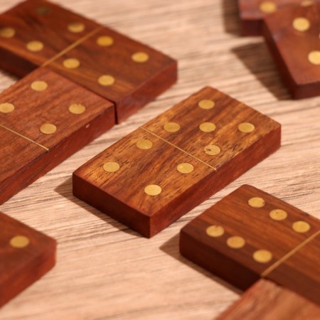 Board game 2V1 (domino + cubes) 25x7.5x5 cm, wooden wood-3