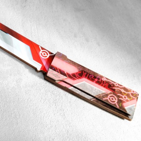 Wooden souvenir "Tanto knife", in a scabbard, red-4