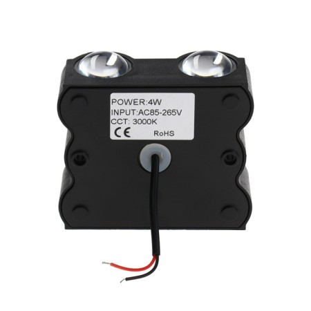 Front Facade "Gloss", FSD-046, 4 W, 3000K, 2 rays, IP65, 220 V, plastic, black-7