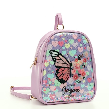 Children's backpack 20*9*22.5, lightning department, butterfly, lilac