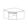 Antresol Corner Provence, 910x910x480, Bodega Belaya/Patina premium