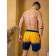Male ISee shorts, size 50, blue, yellow color
