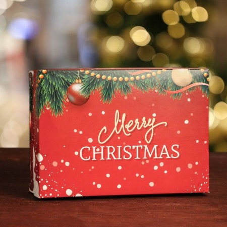Gift box, team "Happy Christmas", 24 x 17 x 8 cm