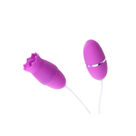 Vibroyaisa Oka-hips, with nozzles for nipples and clitoris, 12 modes, USB, silicone, purple-2