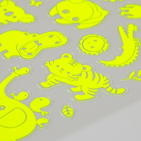 Plastic sticker phosphorus "amazing animals" mix 27x15.5 cm-4