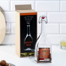 Set for making homemade cognac, bottle 1 liter, set of seasonings
