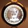 Board lamp with backlight "Rundy" E27 40W gold 24x24x41 cm