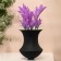 Vase for flowers decorative "Demeter" color black 22 x 17 x 17 cm