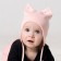 Hat for girls, color powder, size 42-46