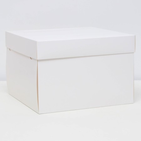 The box is folding, cover is, white, 30 x 30 x 20 cm