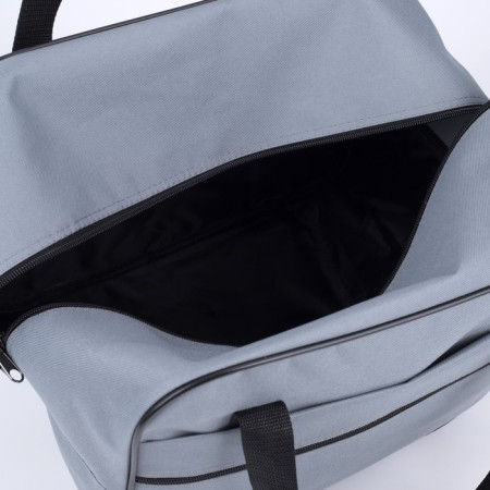 Road bag with lightning, 2 outer pockets, long belt, gray color-2