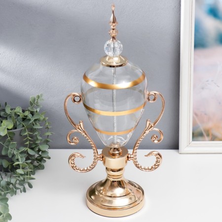 Interior metal souvenir, glass "Elegant Cup" gold 49x15x24 cm-6