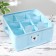 Storage basket with handles of the share "Bear", 9 cells, 28 × 28 × 11 cm, blue color