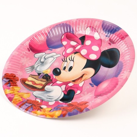 Paper plate "Happy Birthday!", 23 cm, Minnie Mouse-3