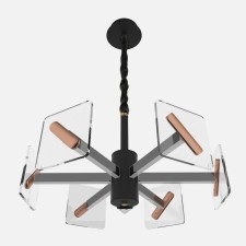 Chandelier 1700/6 LED 60W 3000-6000K Black 47x47x57 cm Bayerlux