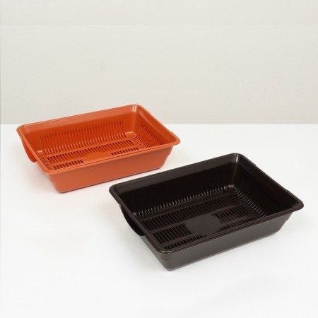 Deep toilet with a mesh of 36 x 25 x 9 cm, brown-1