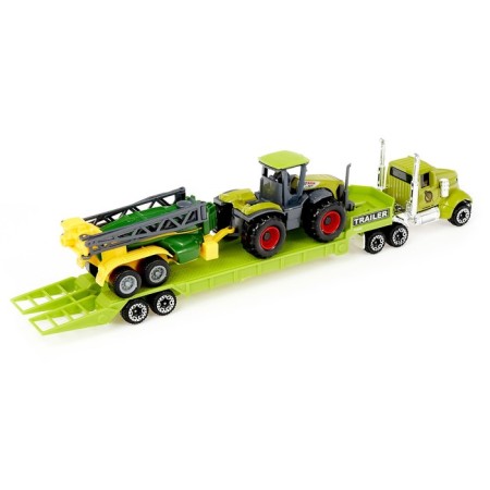 Metal truck "Farm" with a tractor, mix-2