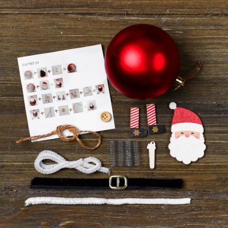 Set for creativity - Create the Christmas tree decoration "Santa Claus on a wire"-3