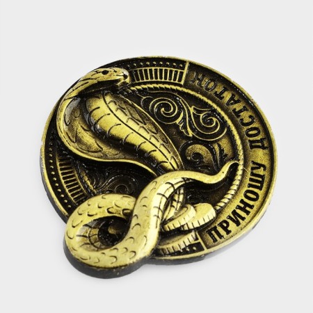 New Year's magnet “I will bring prosperity” for the New Year for the New Year, Diam. 4 cm, angry-3