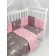 A set of 15 items (3+12 pillows-borts) Amarobaby Princess, gray/pink