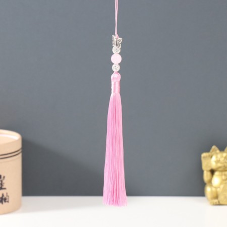 Textile suspension, metal "Butterfly" pink 1x1.2x16.5 cm-1