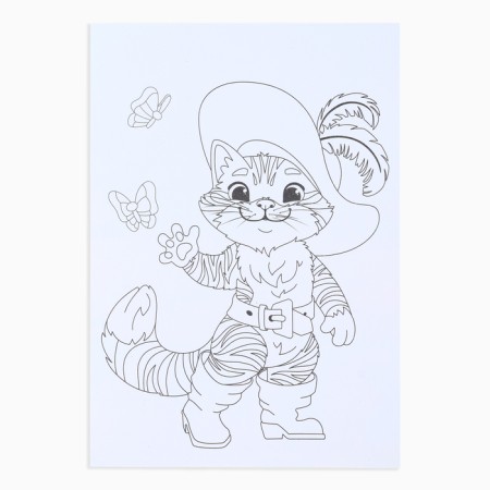 Paper stickers "cat", with coloring on the back, 11 x 15.5 cm-2