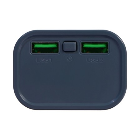 External battery CRR-28, 10,000 mAh, 2USB, 3A, display, fast charging, gray-3