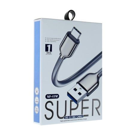 MicroUSB cable - USB, 2.4 A, PVC braid, 1 meter, gray-3