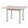 The table of the rotary-oxide "Piruet", 800 (1200) × 600 × 750 mm, support chromium, oak color