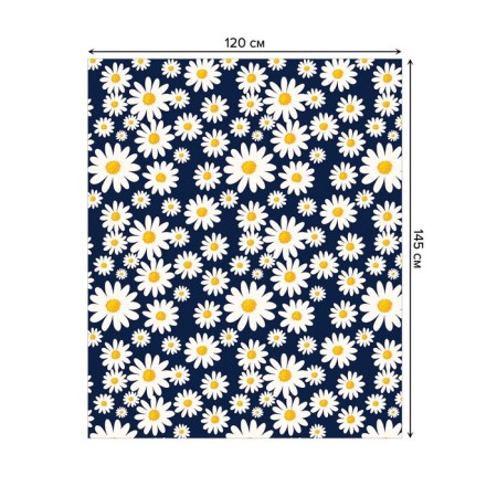 Tables on the table "Field of daisies", rectangular, oxford, size 120x145 cm-1