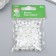 A set of plastic beads, 9x7 mm, 100 pcs/unit (white)