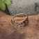 The amulet ring "Ryabin branch", brass