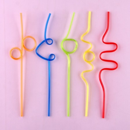 Plastic “curls” cocktails, in a set of 5 pieces, mix
