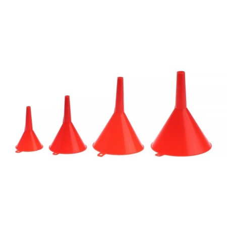 Fasting funnels, red 4 items, 115 mm, 95 mm, 65 mm, 50 mm-1