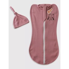 Пелёнка кокон с шапочкой Rant Newborn First, рост 62 см, цвет розовое облако
