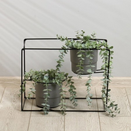Flower stand, floor, 2 pots, d = 16 cm, black-2