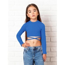 TOP for girls with long sleeves, height 140 cm, blue color