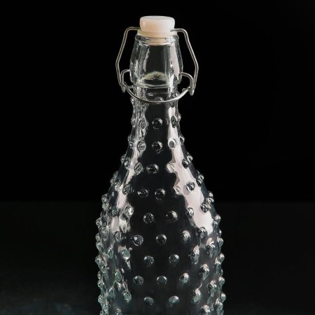 Glass bottle for sauces and oils with a risotto mound, 1 l, 8 × 8 × 30 cm-1