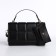 Women's bag on a valve, with a wallet, 20x12x7 cm, black color