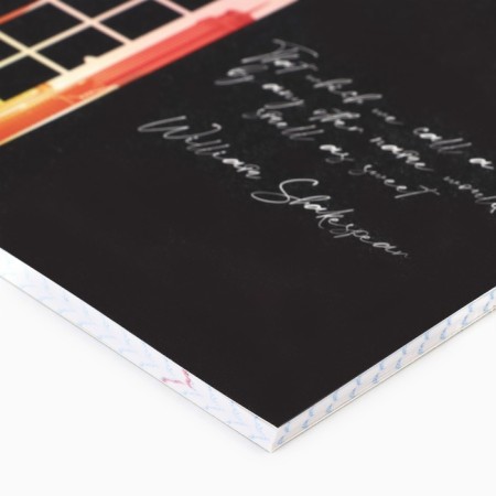 Substantial notebook A5, 48 liters on the paper clip "Silhouette. English" Soft touch lamp, Uf lacquer-1