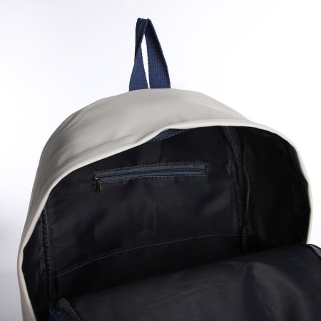 Youth backpack on lightning from textiles, 2 pockets, blue color-5