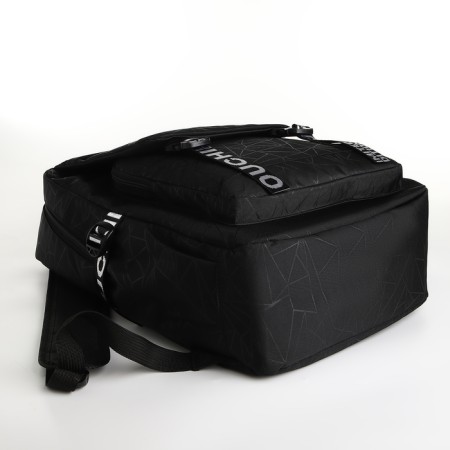 School backpack on lightning, 3 pockets, black color-4